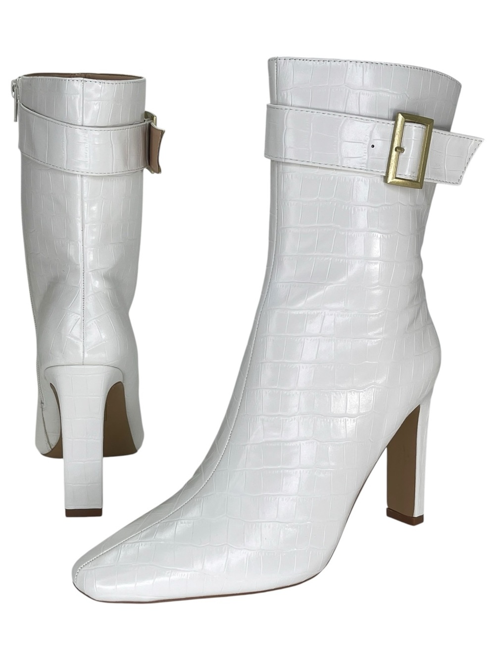 Journee Collection Elaine Faux Leather Heeled Womens Ankle Boots Size 9.5M - Picture 10 of 11